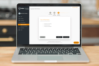 Escoge el tipo de reembolso a que deseas ingresar